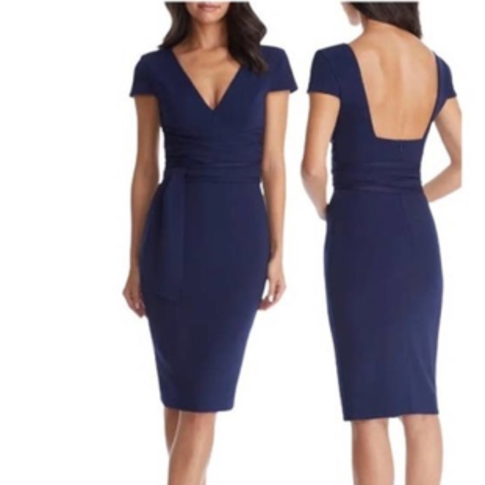 Dress the Population- Dana Wrap Cocktail Dress, Size XS